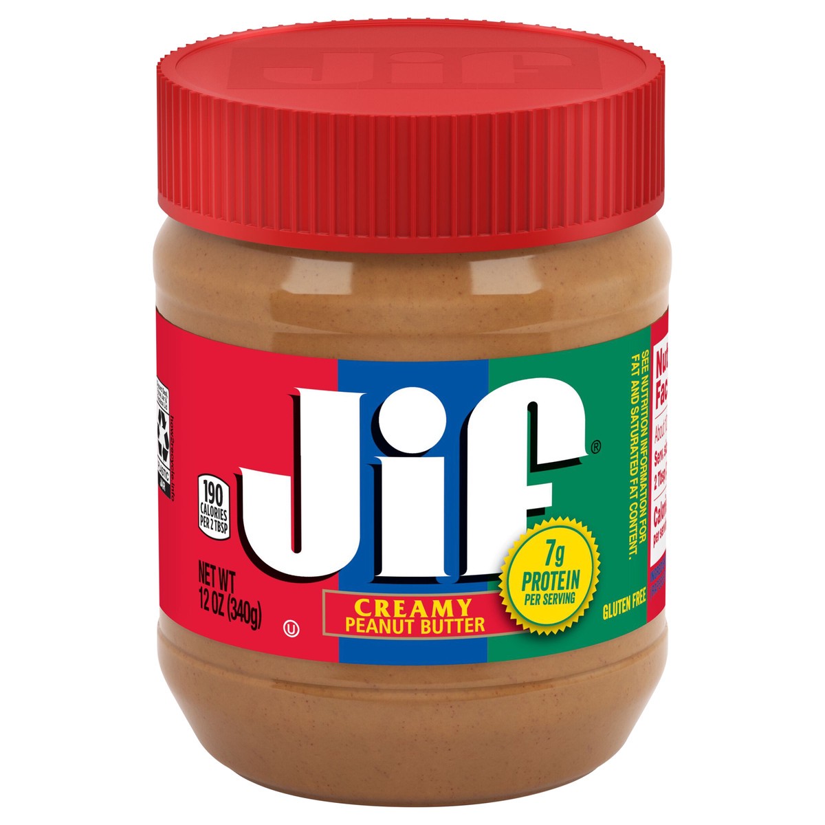 slide 1 of 9, Jif Creamy Peanut Butter 12 oz, 12 oz