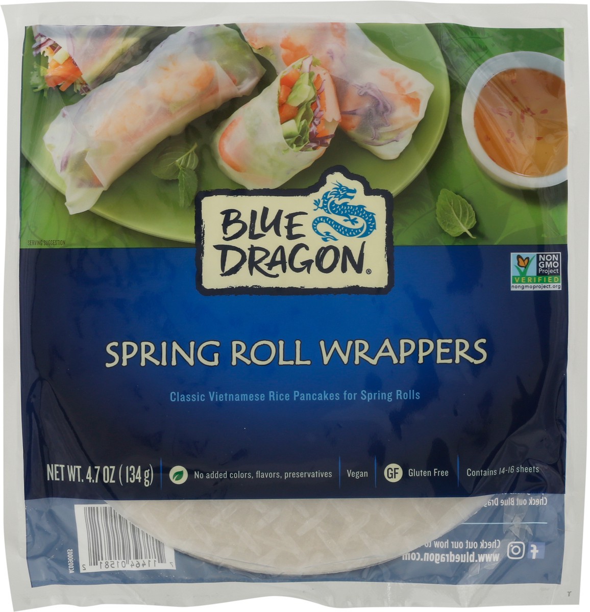 slide 7 of 9, Blue Dragon Spring Roll Wrappers 4.7 oz, 4.7 oz