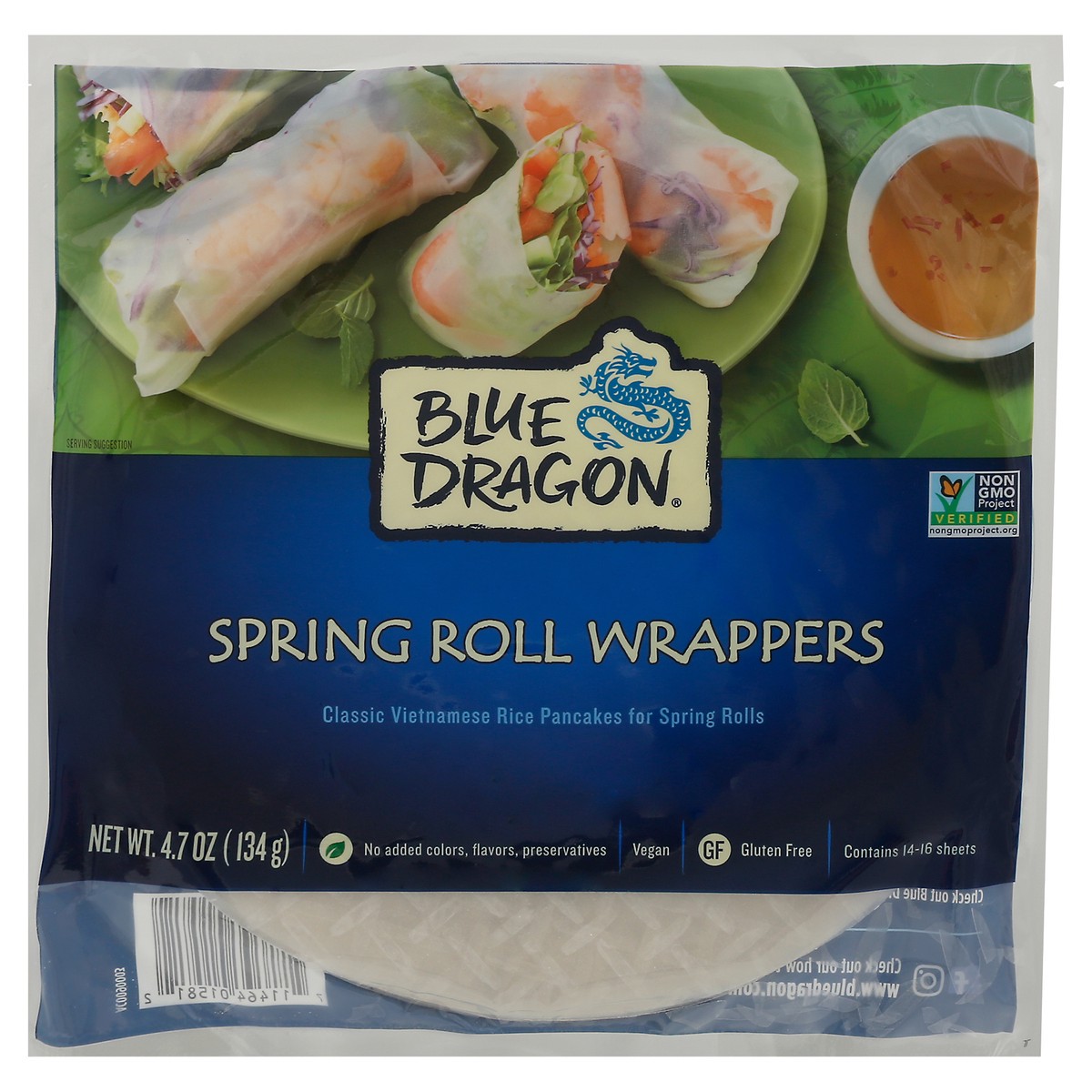 slide 1 of 9, Blue Dragon Spring Roll Wrappers 4.7 oz, 4.7 oz