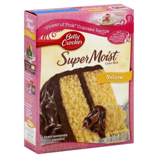 slide 1 of 6, Betty Crocker Super Moist Yellow Cake Mix, 15.25 oz