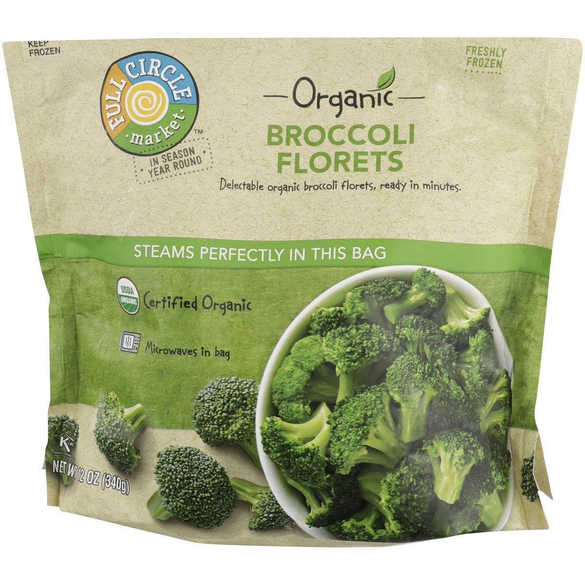 slide 1 of 1, Full Circle Market Broccoli Florets, 12 oz