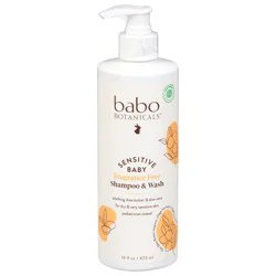 Babo Botanicals Sensitive Baby Fragrance Free Shampoo & Wash 16 fl oz