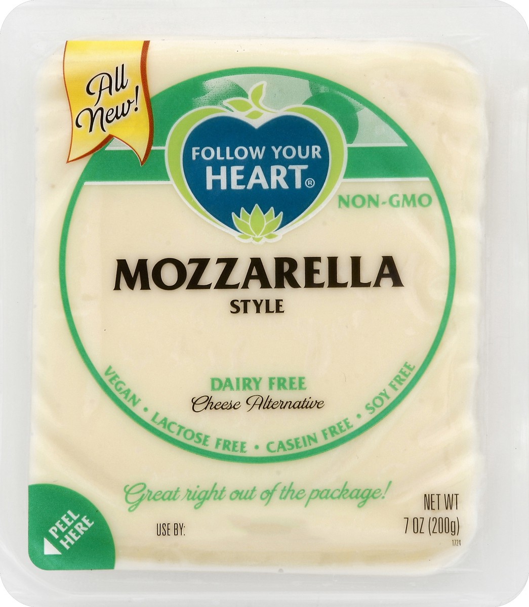 slide 2 of 5, Follow Your Heart Fyh Cheese Alternative Mozzarella Block, 7 oz