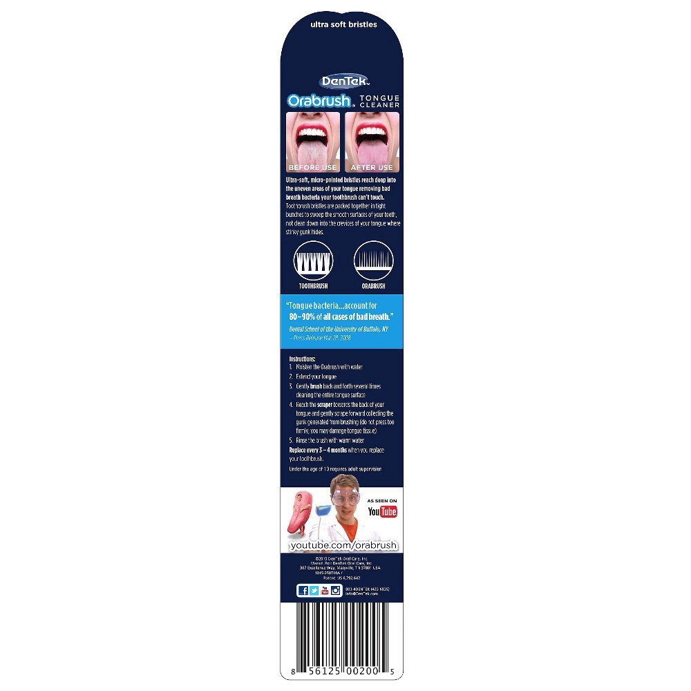 slide 2 of 2, Orabrush Tongue Cleaner Twin Pack, 2 ct