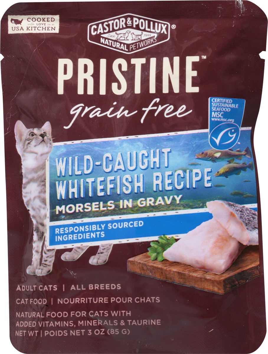 slide 11 of 13, Pristine Adult Morels in Gracy Grain Free Wild-Caught Whitefish Recipe Cat Food 3 oz, 3 oz