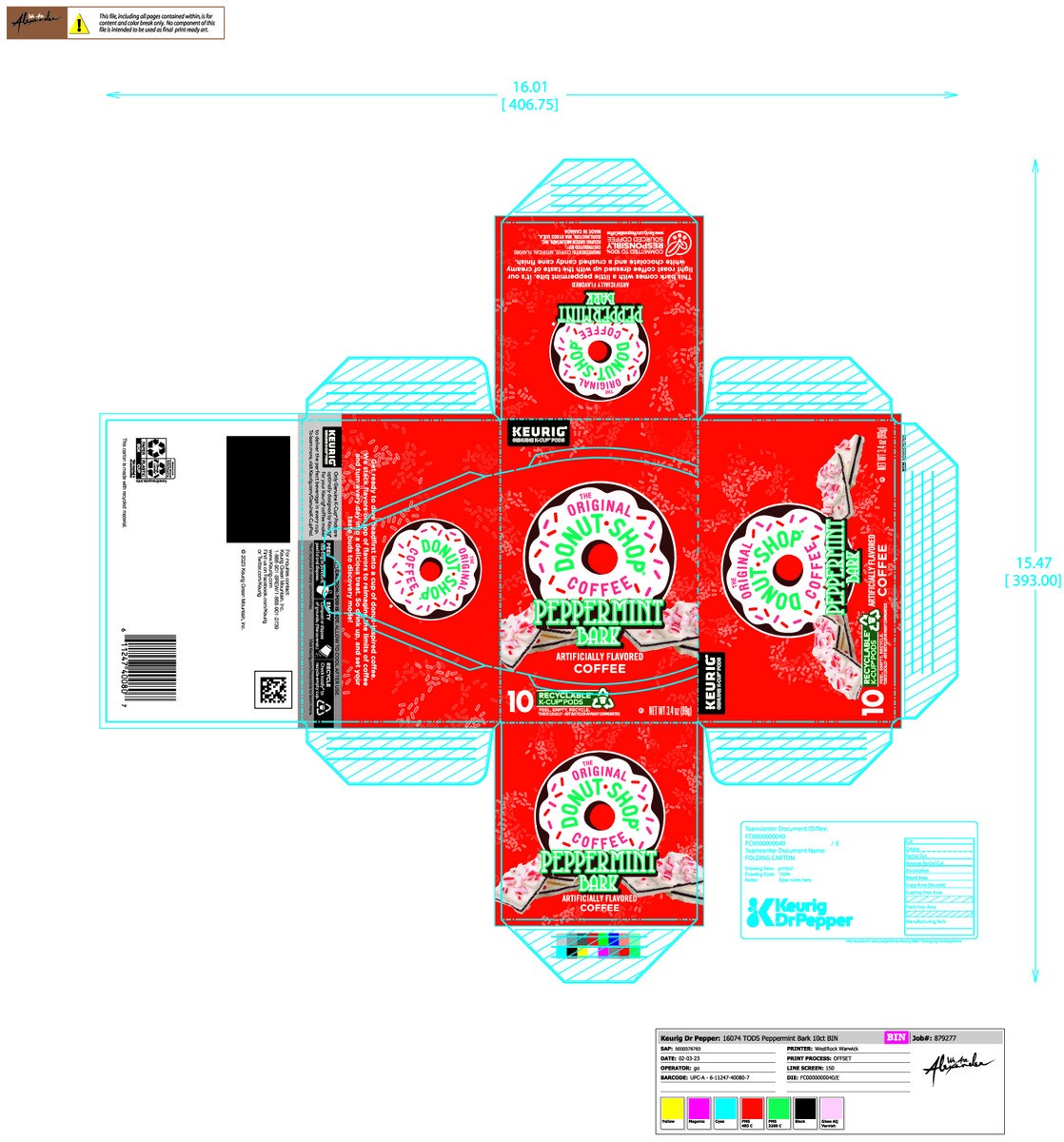 slide 6 of 11, Donut Shop The Original Donut Shop Peppermint Bark, 10 count, 10 ct