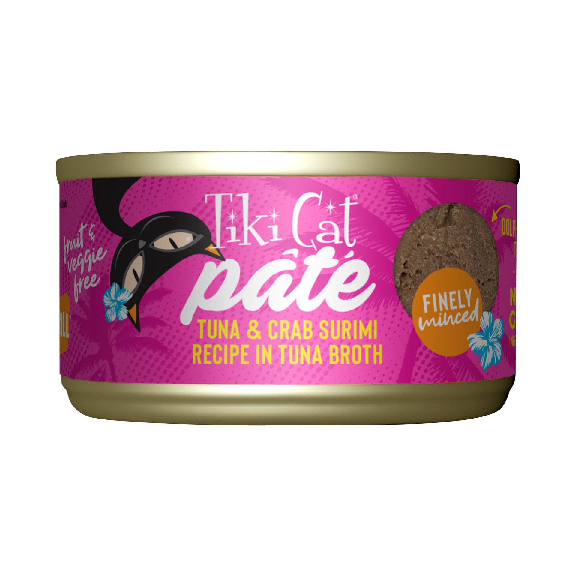 slide 1 of 9, Tiki Cat Grill Tuna & Crab Surimi Recipe Pate Wet Cat Food, 2.8 oz