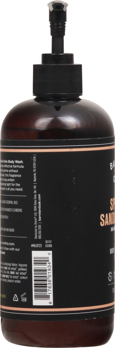 slide 10 of 12, Barrel and Oak Spiced Sandalwood Body, Face & Hair Wash 16 fl oz, 16 oz