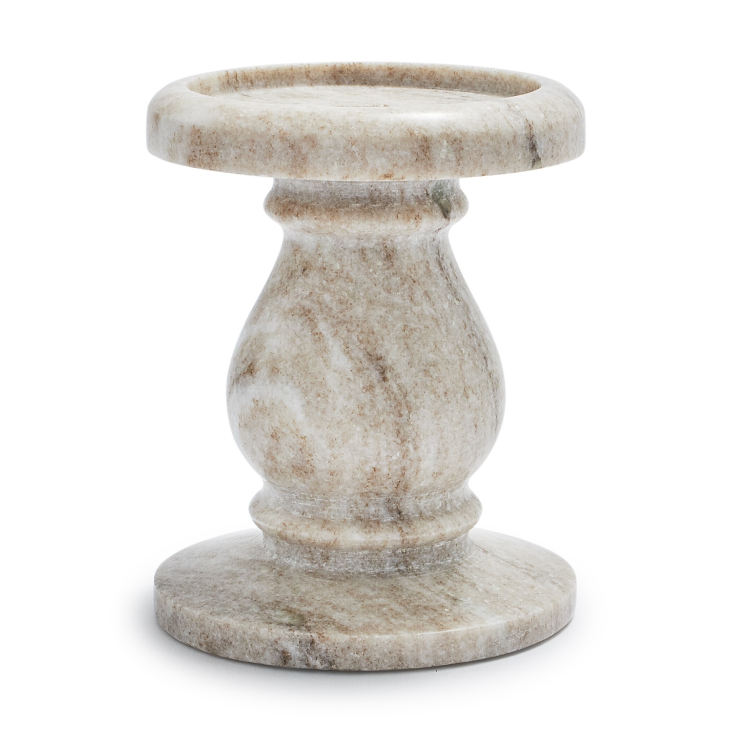 slide 1 of 1, Sur La Table Beige Marble Candleholder, 5.5 in