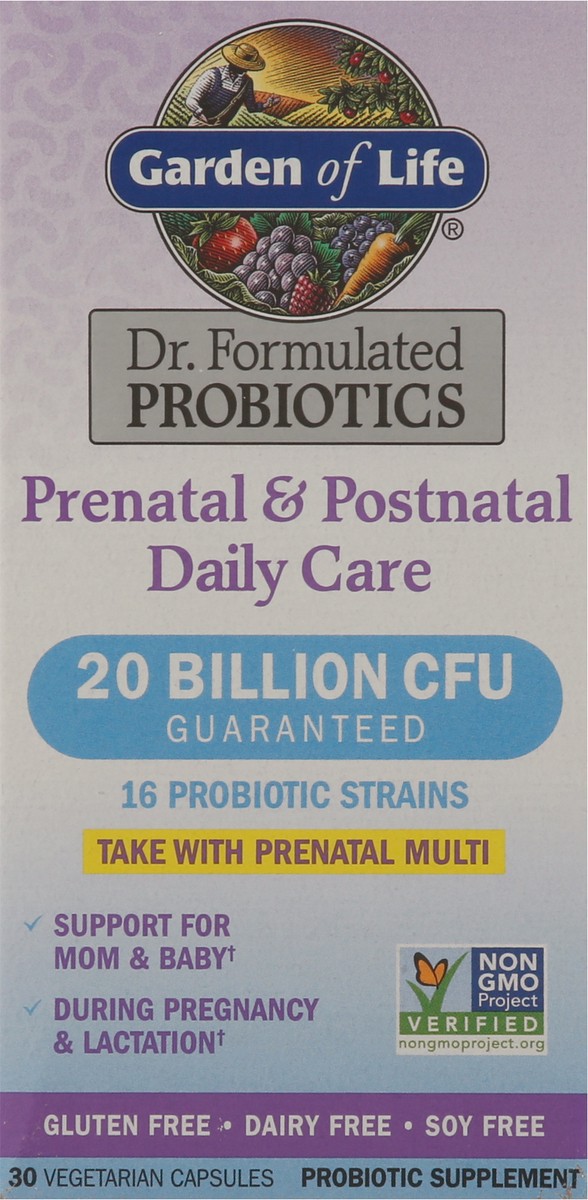 slide 6 of 9, Garden of Life Dr. Formulated Probiotics Prenatal & Postnatal Daily Care 30 Vegetarian Capsules, 30 ct
