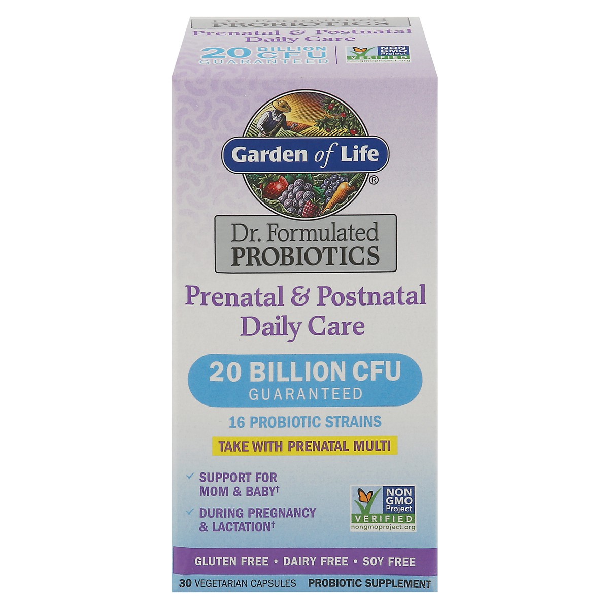 slide 1 of 9, Garden of Life Dr. Formulated Probiotics Prenatal & Postnatal Daily Care 30 Vegetarian Capsules, 30 ct