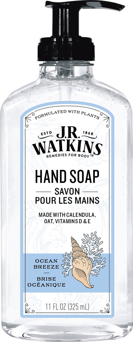 slide 6 of 6, J.R. Watkins Hand Soap, Gel, Ocean Breeze, 11 Fl Oz., 11 fl oz