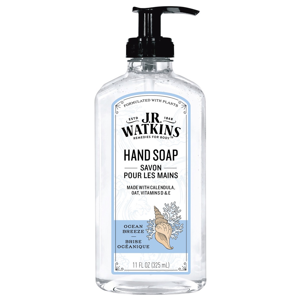 slide 5 of 6, J.R. Watkins Hand Soap, Gel, Ocean Breeze, 11 Fl Oz., 11 fl oz