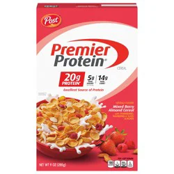 Post Premier Protein Mixed Berry Almond Cereal, 9 OZ Box
