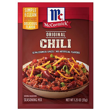 slide 1 of 1, Mccormick Chili Seasoning Mix- 1.25 oz, 1.25 oz
