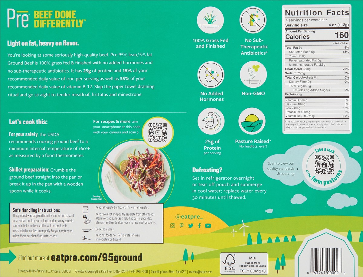 slide 7 of 9, Pre 100% Grass Fed & Finished Ground Ground Beef 16 oz, 16 oz