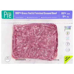 Pre 100% Grass Fed & Finished Ground Ground Beef 16 oz