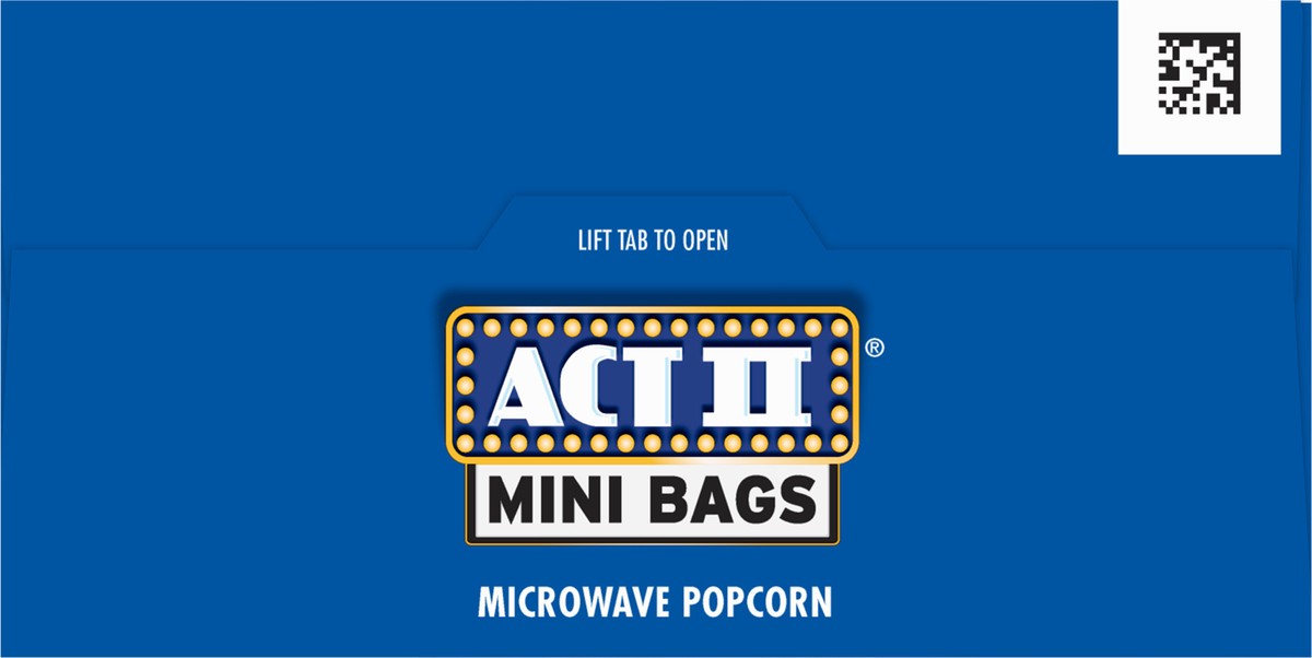 slide 9 of 9, ACT II Mini Bags Butter Microwave Popcorn 12 - 1.09 oz Bags, 12 ct