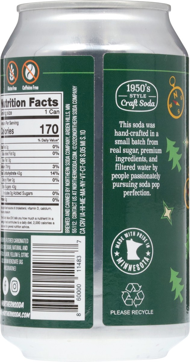 slide 13 of 13, Northern Soda Company Cane Sugar Due North Craft Soda 12 fl oz, 