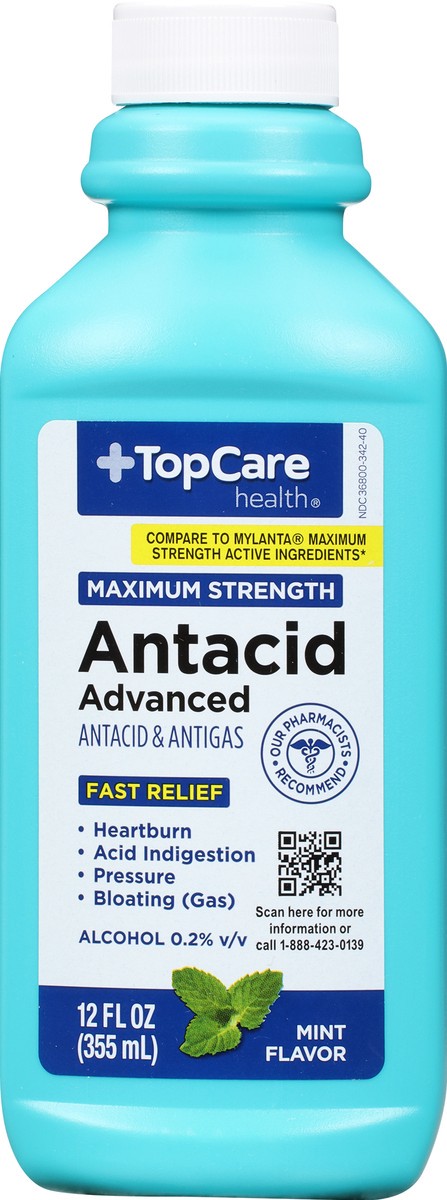 slide 6 of 9, TopCare Health Maximum Strength Advanced Mint Flavor Antacid 12 fl oz, 12 fl oz