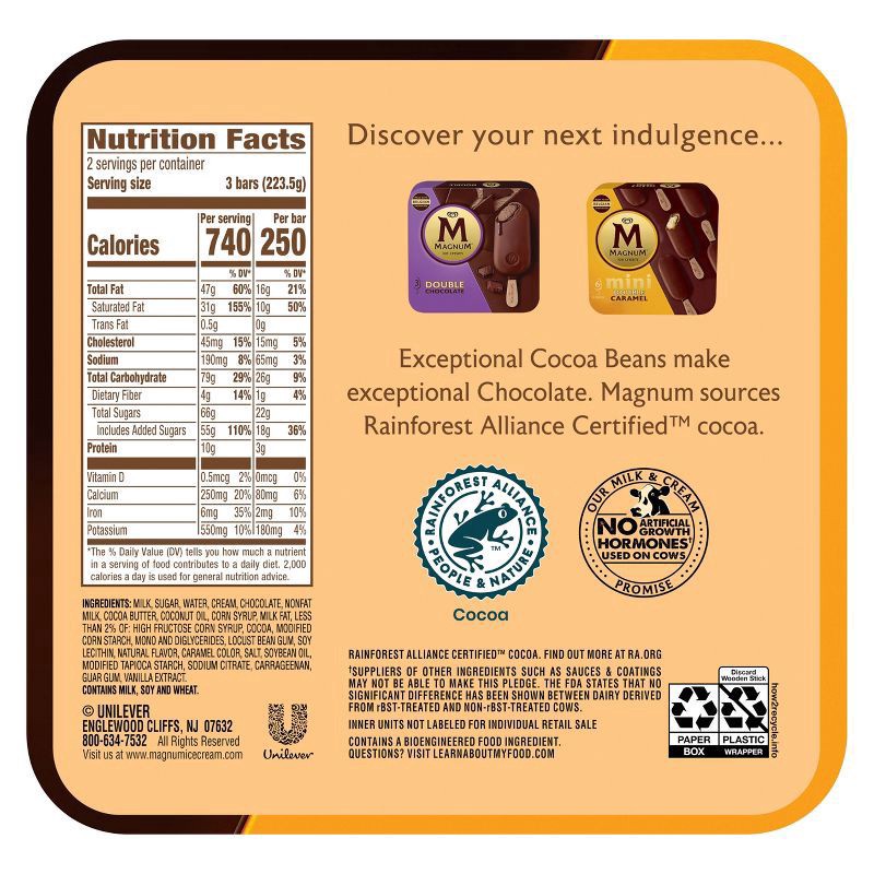 slide 4 of 5, Magnum Ice Cream Bars Double Caramel 18.26 oz, 6 ct