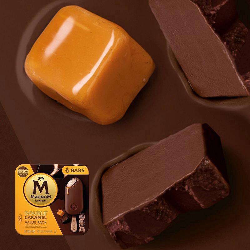 slide 5 of 5, Magnum Ice Cream Bars Double Caramel 18.26 oz, 6 ct