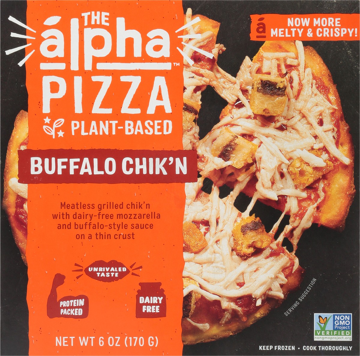 slide 13 of 13, The Alpha Plant-Based Buffalo Chik'n Pizza 6 oz Box, 6 oz