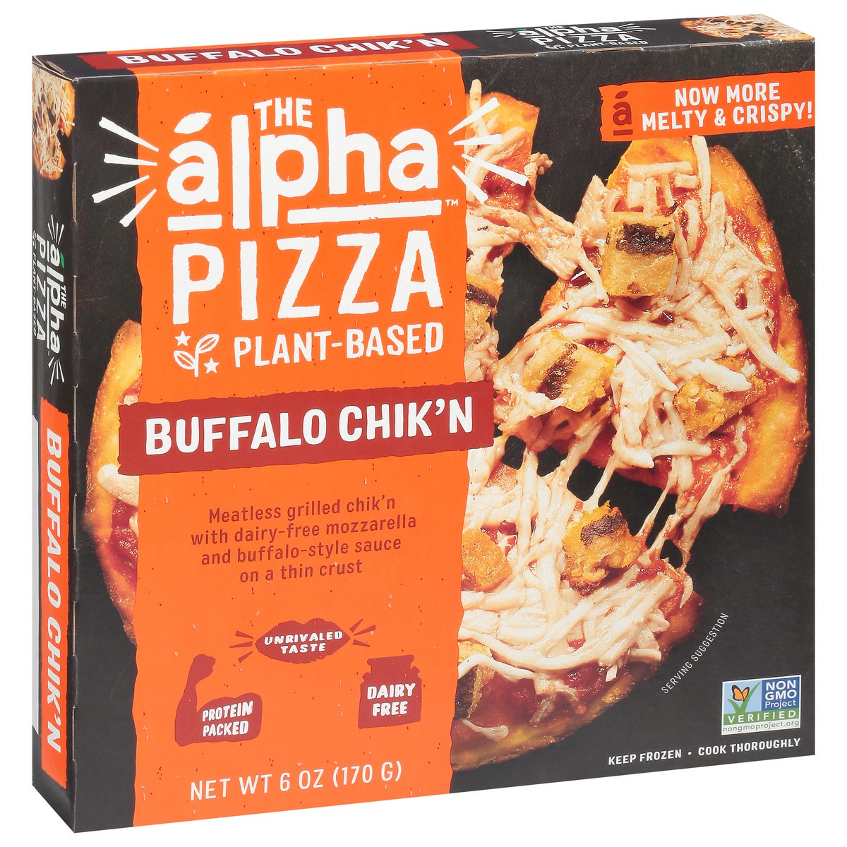 slide 7 of 13, The Alpha Plant-Based Buffalo Chik'n Pizza 6 oz Box, 6 oz