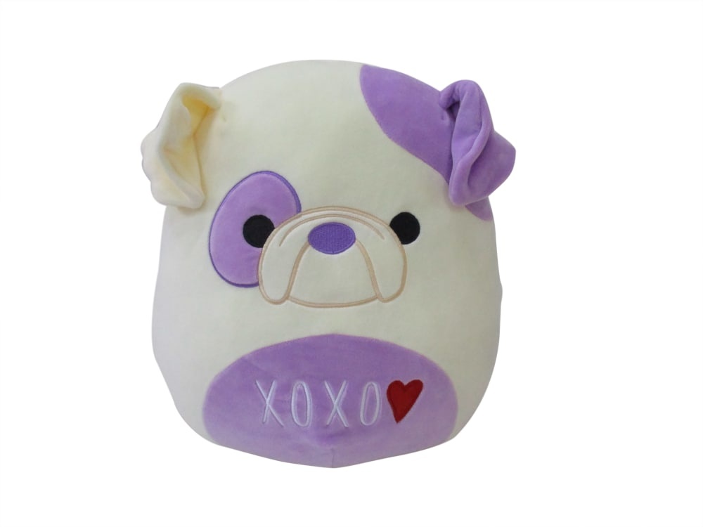 slide 1 of 1, Squishmallows Dog Plush - White/Purple, 12 in