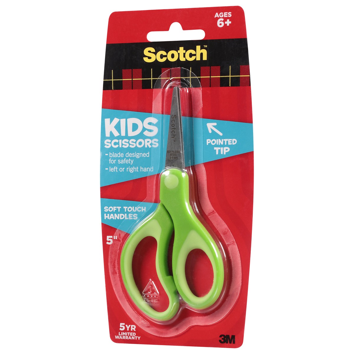 slide 7 of 9, Scotch Kids Scissors With Pointed Tip and Soft Grip, 1 ct