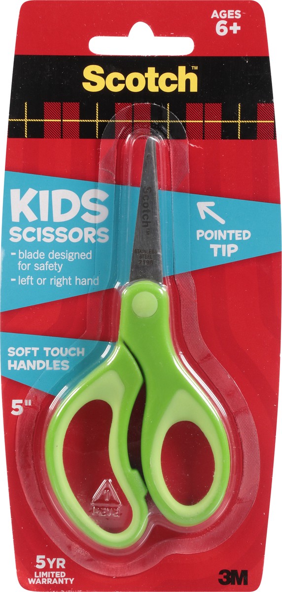 slide 8 of 9, Scotch Kids Scissors With Pointed Tip and Soft Grip, 1 ct