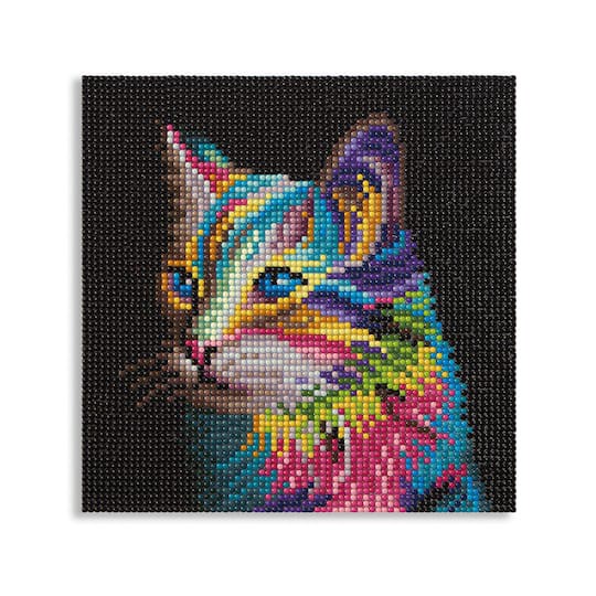 slide 1 of 4, Rainbow Cat Painting Diamond Art By Make Market, 8 in x 8 in