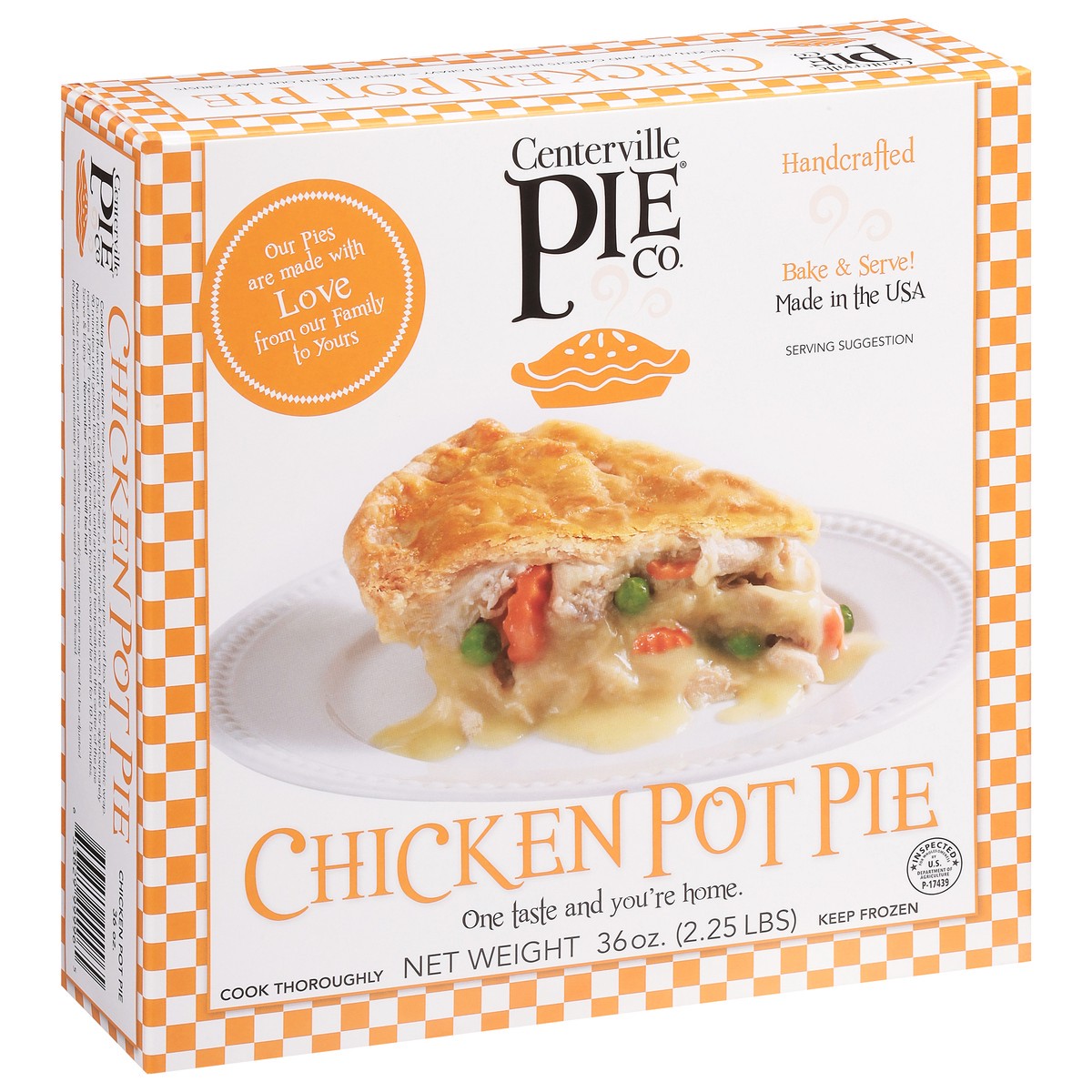 slide 4 of 9, Centerville Pie Co. Chicken Pot Pie 36 oz, 2.5 lb