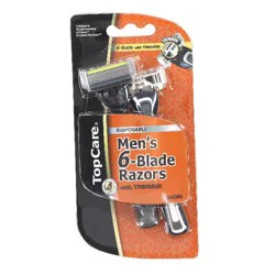 TopCare Everyday 6-Blade with Trimmer Disposable Razors - 2 ea