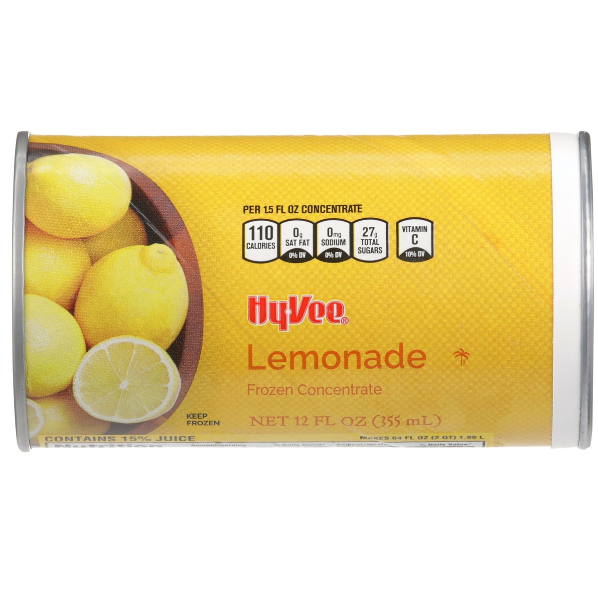 slide 1 of 1, Hy-vee Lemonade Frozen Concentrate, 12 fl oz