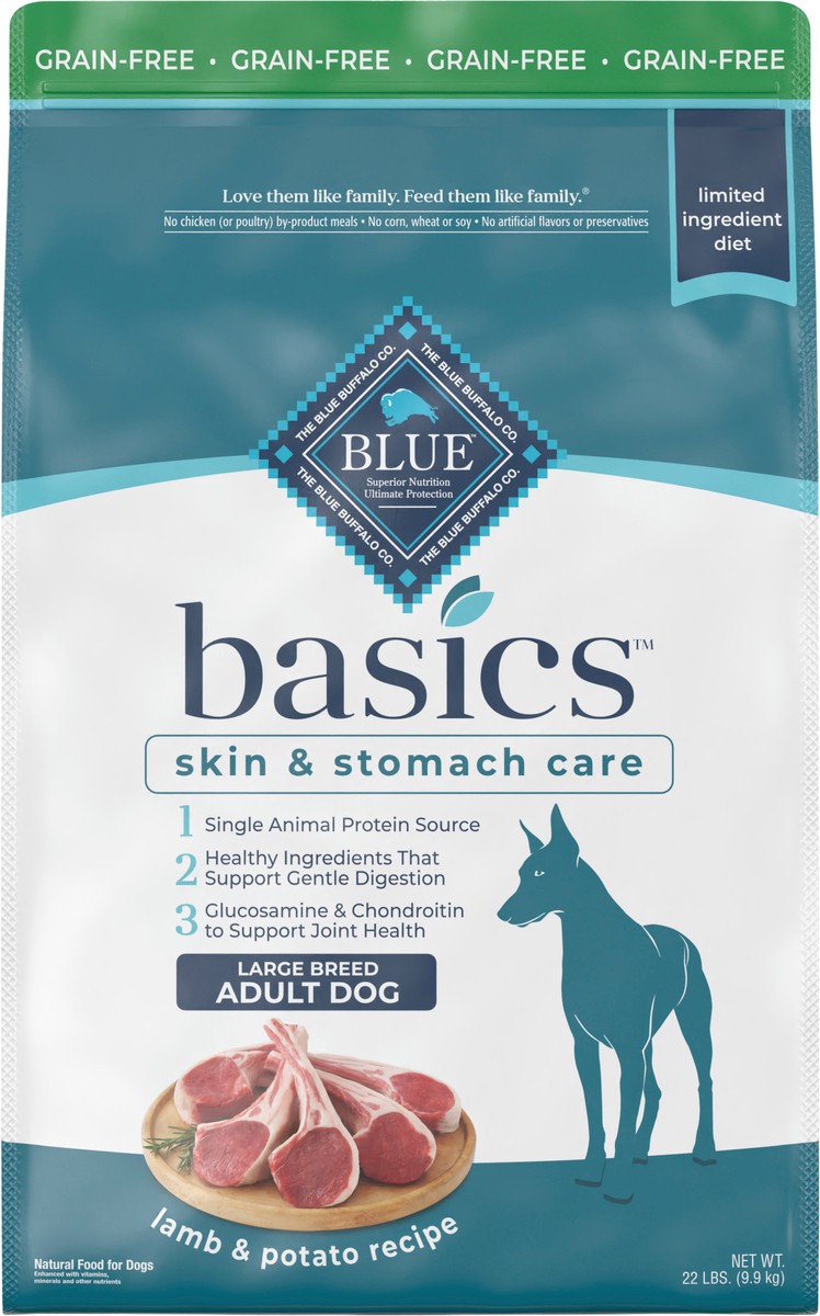 slide 9 of 13, Blue Buffalo Blue Basics, 22 lb