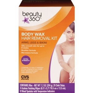 slide 1 of 1, Beauty 360 Body Wax Hair Remover Kit, Extra Strength, 1 ct