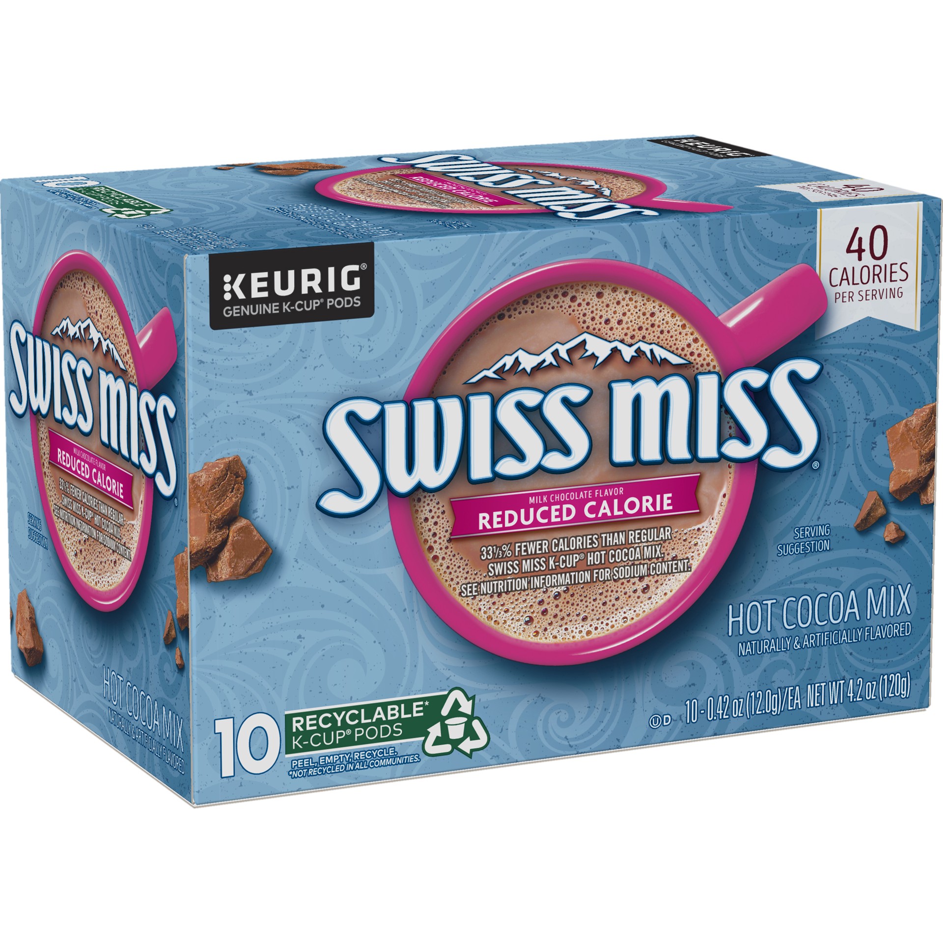slide 3 of 5, Swiss Miss Reduced Calorie Hot Cocoa 10ct, 1 ct
