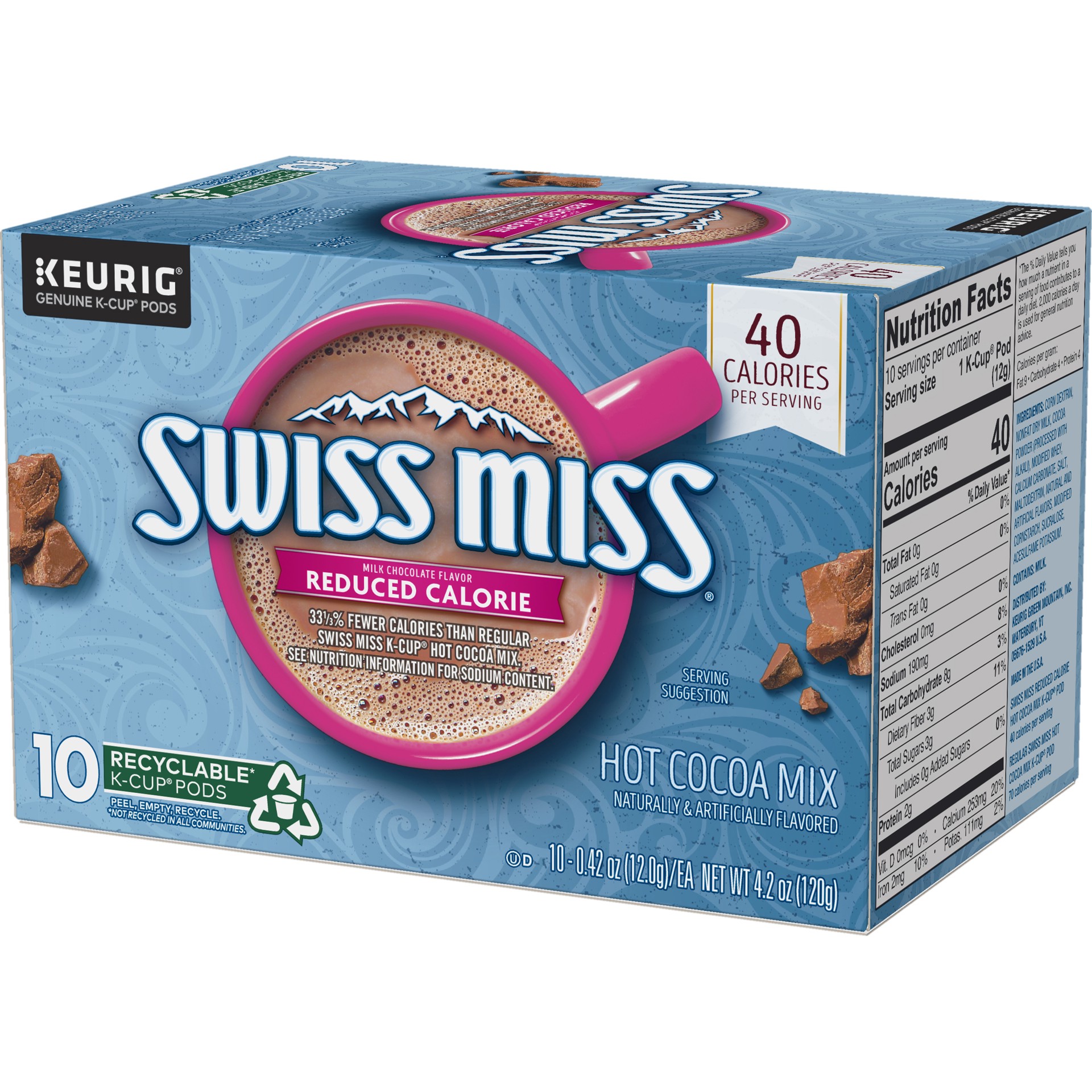slide 4 of 5, Swiss Miss Reduced Calorie Hot Cocoa 10ct, 1 ct