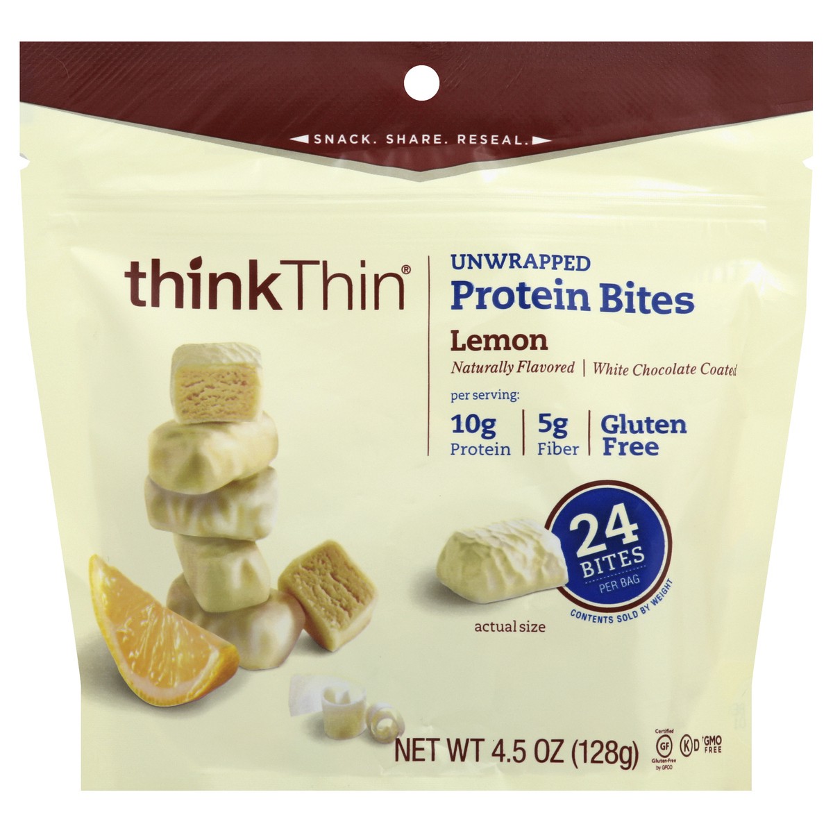 slide 5 of 8, thinkThin Protein Bites 4.5 oz, 4.5 oz