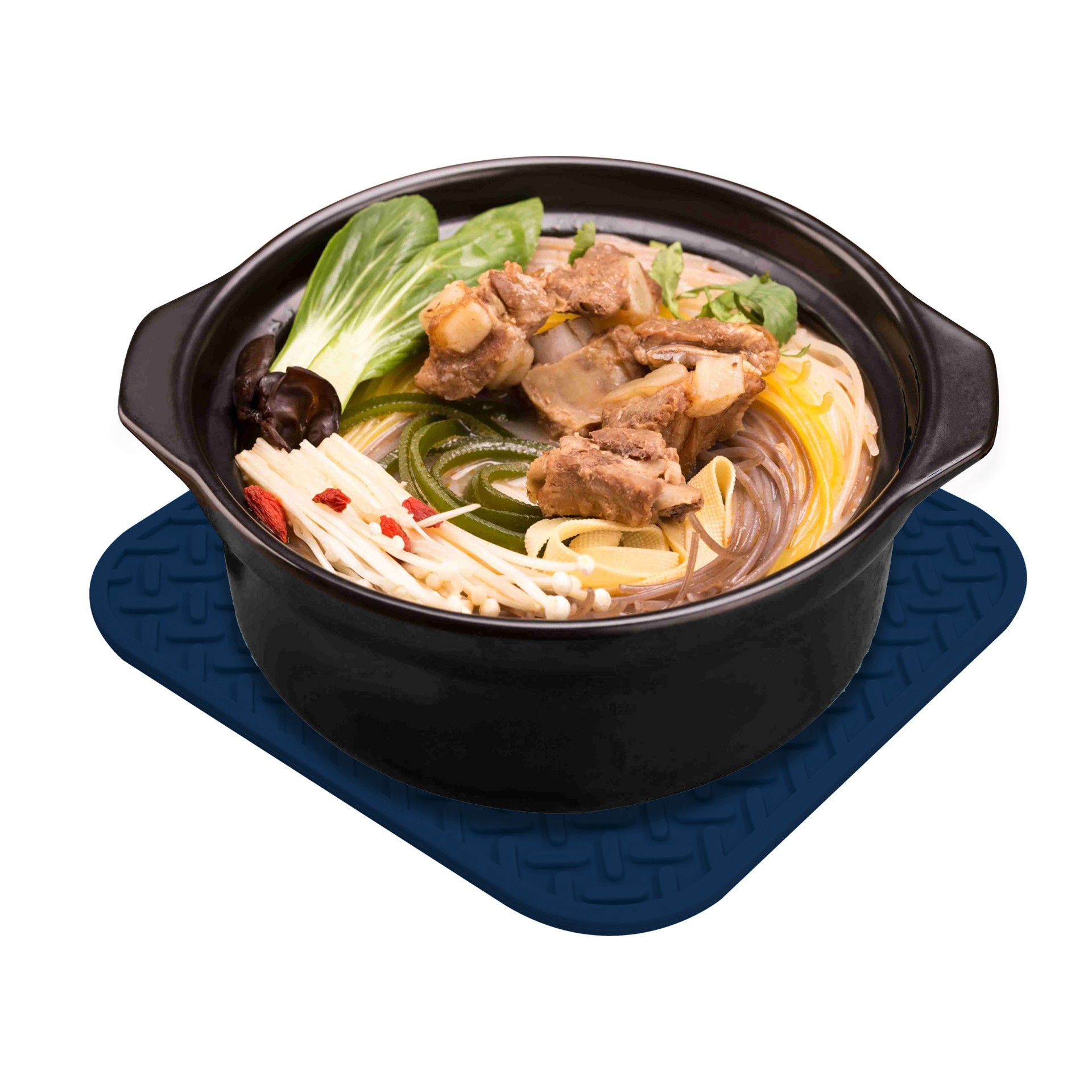 slide 3 of 3, 6.65" Silicone Trivet Mat By Makery, 6.65 in x 6.65 in