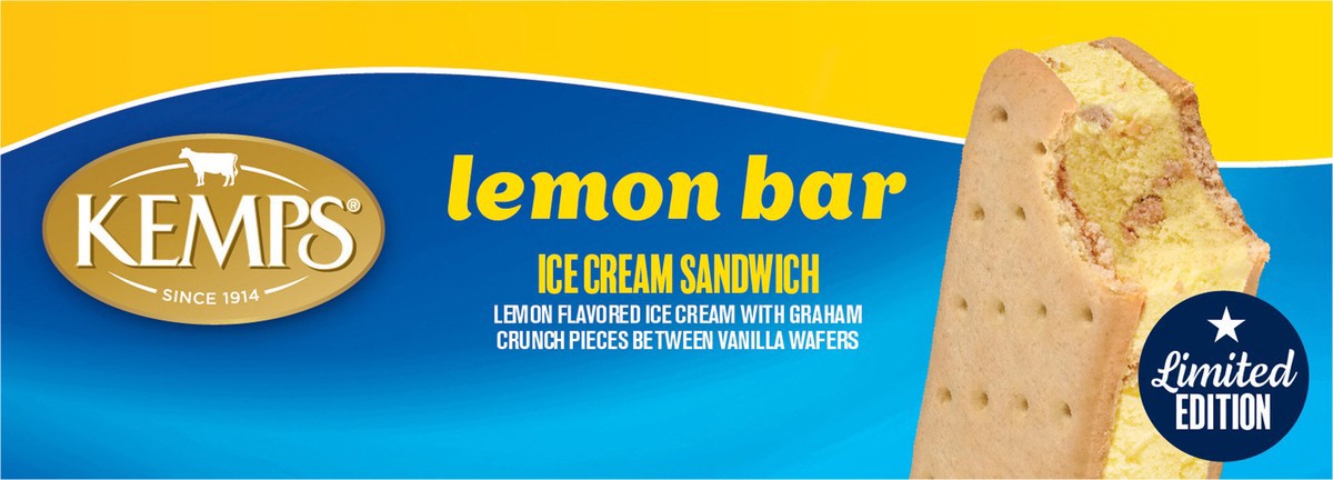 slide 6 of 11, Kemps Lemon Bar Ice Cream Sandwiches, 6 ct