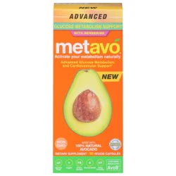 Metavo Glucose Metabolism Support with Berberine 90 Veggie Capsules