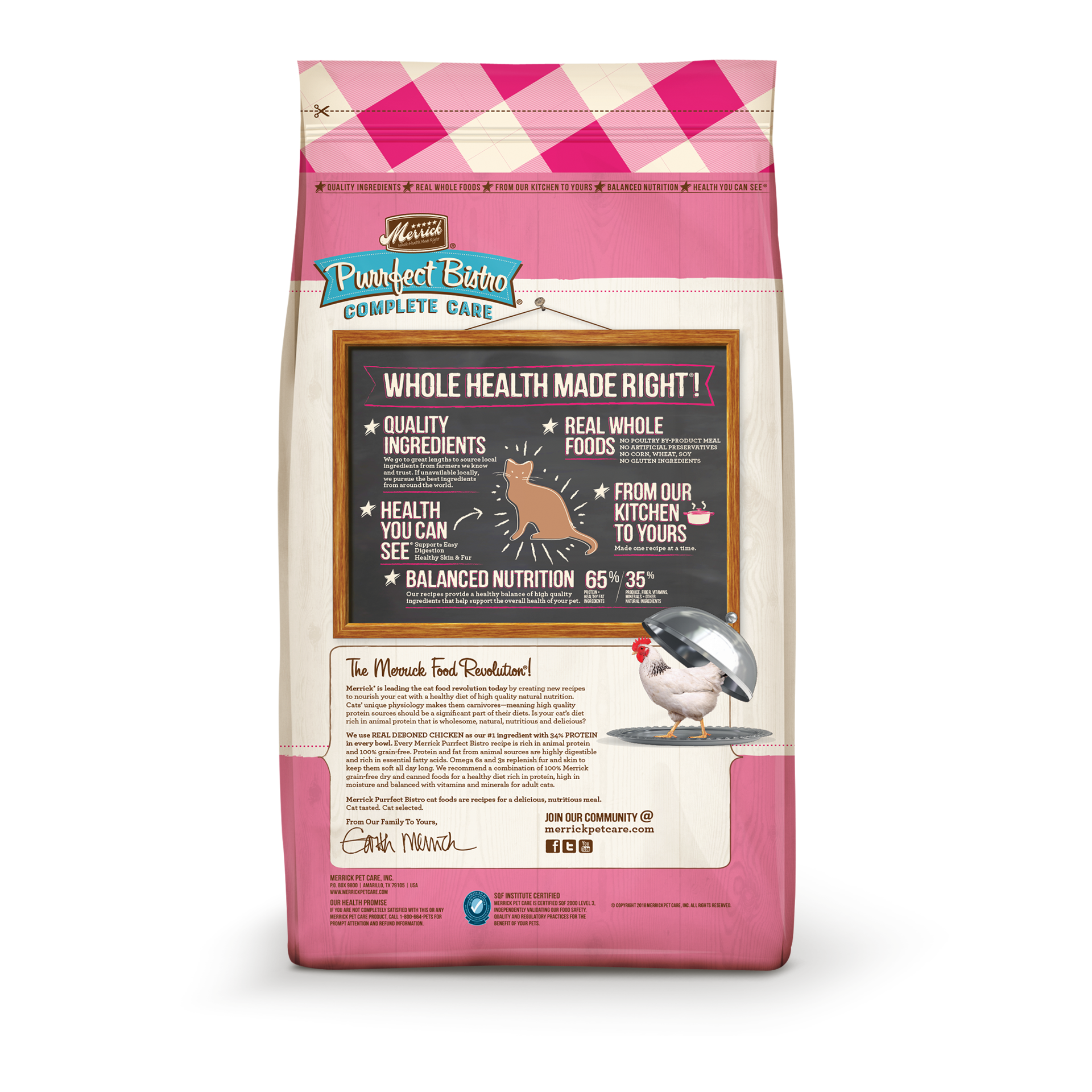 slide 2 of 4, MERRICK Purrfect Bistro Complete Care Sensitive Stomach Recipe Dry Cat Food - 7 lb Bag, 7 lb