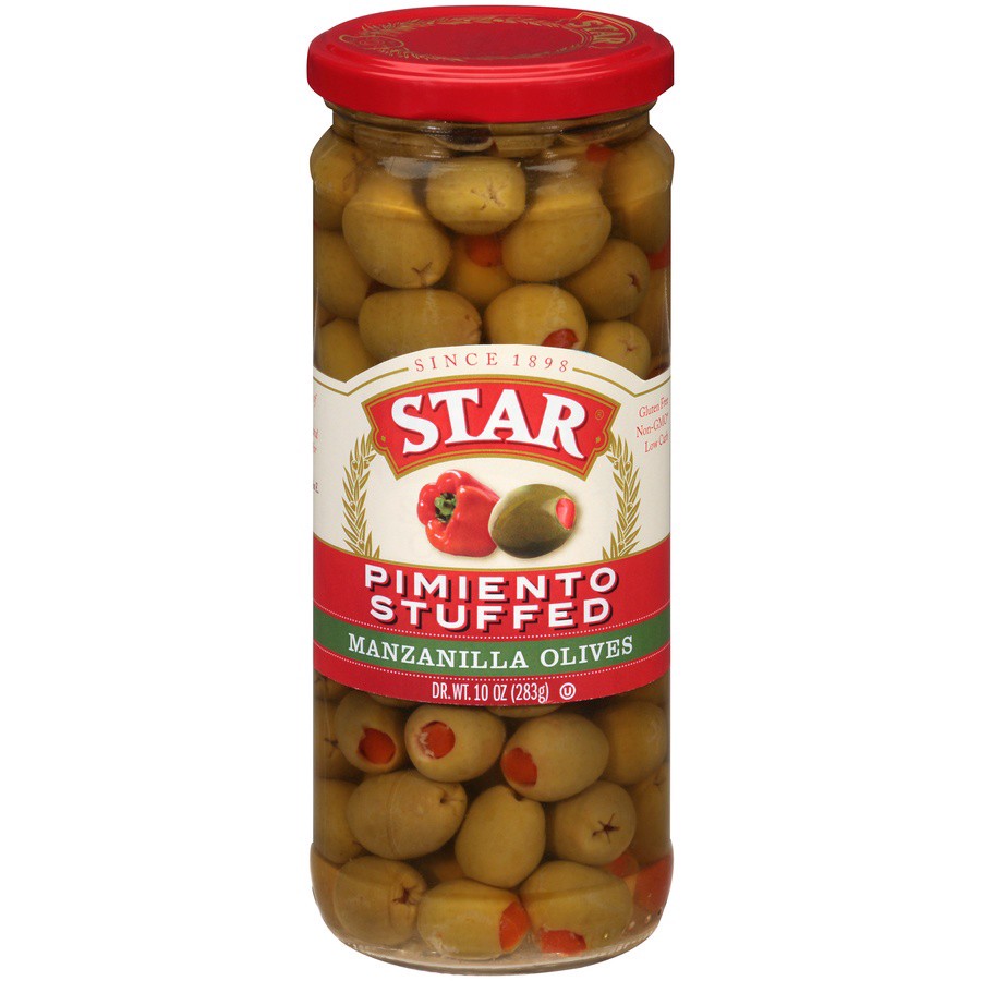 slide 1 of 6, STAR Spanish Olives Manzanilla, 10 oz