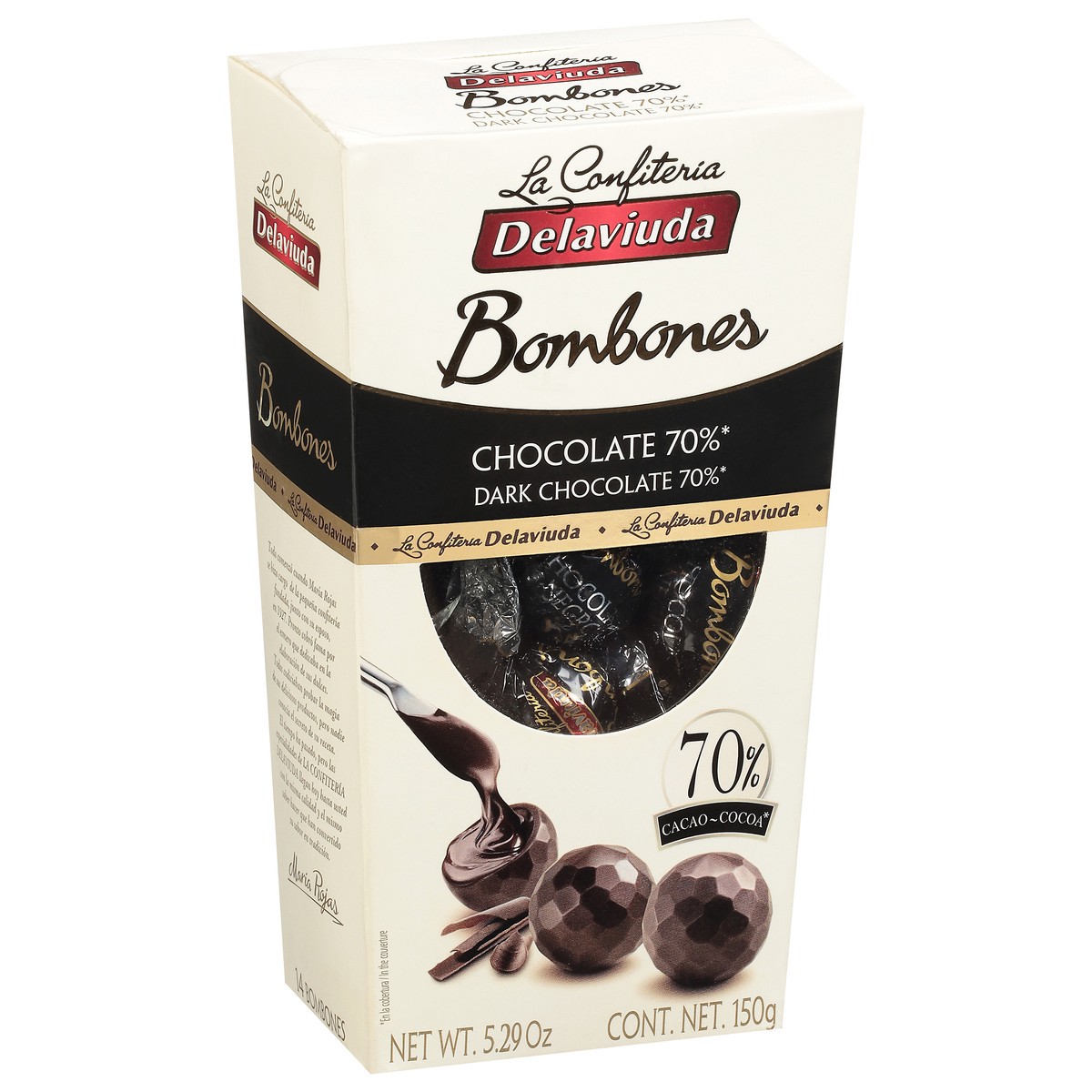 slide 3 of 14, Delaviuda 70% Cocoa Dark Chocolate Chocolate Bombones 14 ea, 14 ct