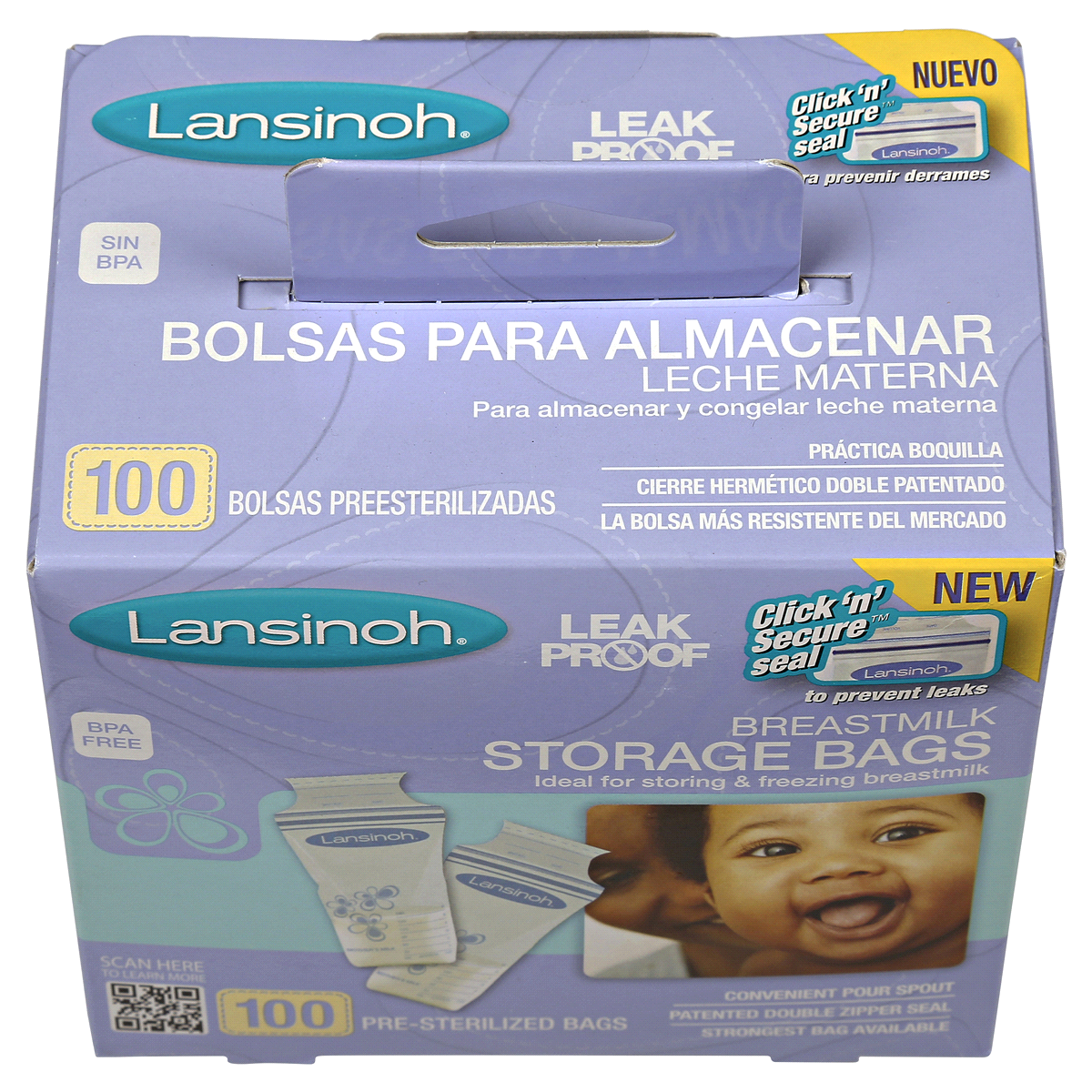 slide 68 of 69, Lansinoh Breastmilk Storage Bags for Breastfeeding Moms, 100 Ct., 100 ct