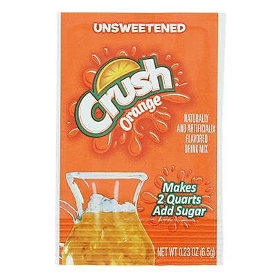 slide 1 of 1, Crush Orange Unsweetened Drink Mix, 0.15 oz