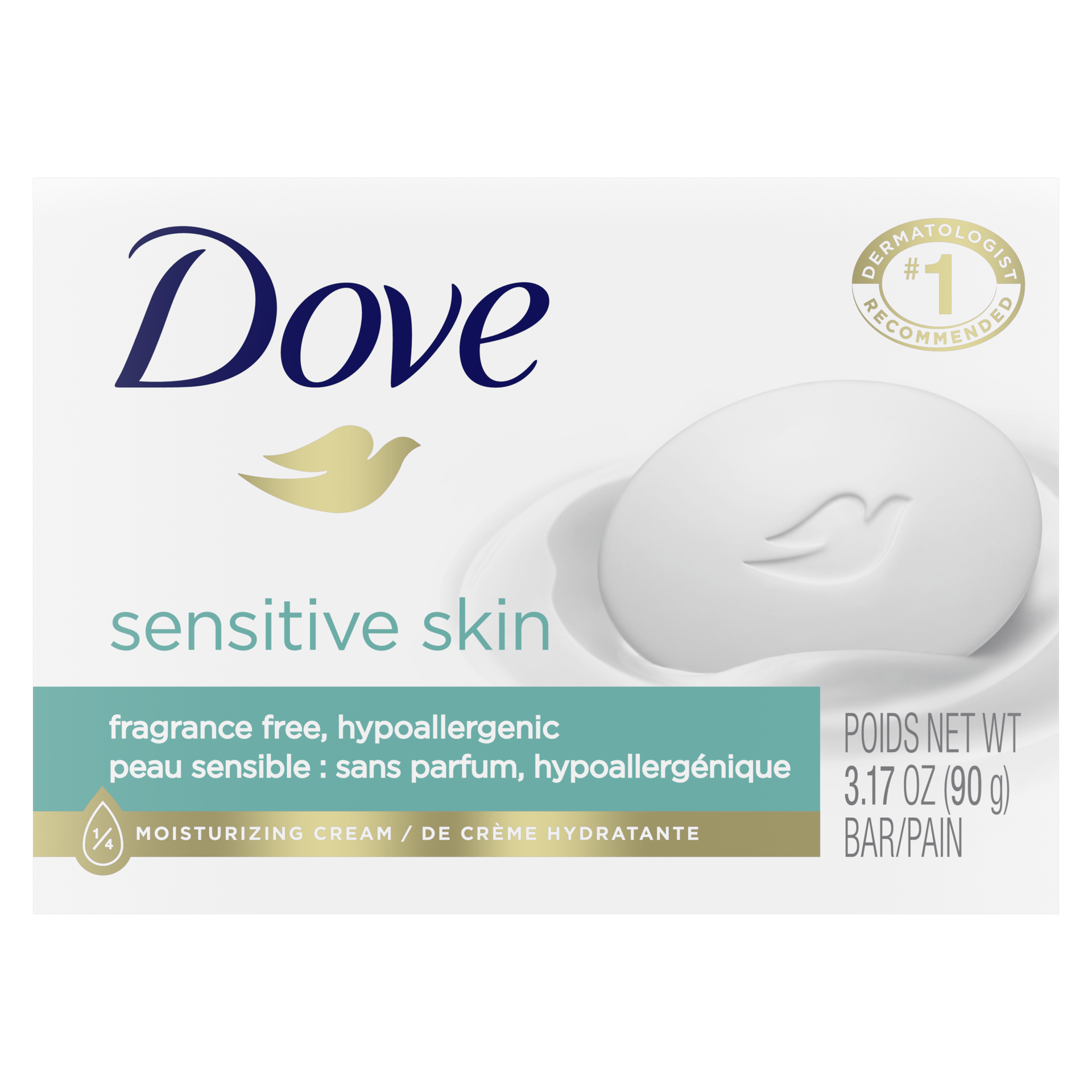 slide 4 of 4, Dove Sensitive Skin Beauty Bar, 3.15 oz
