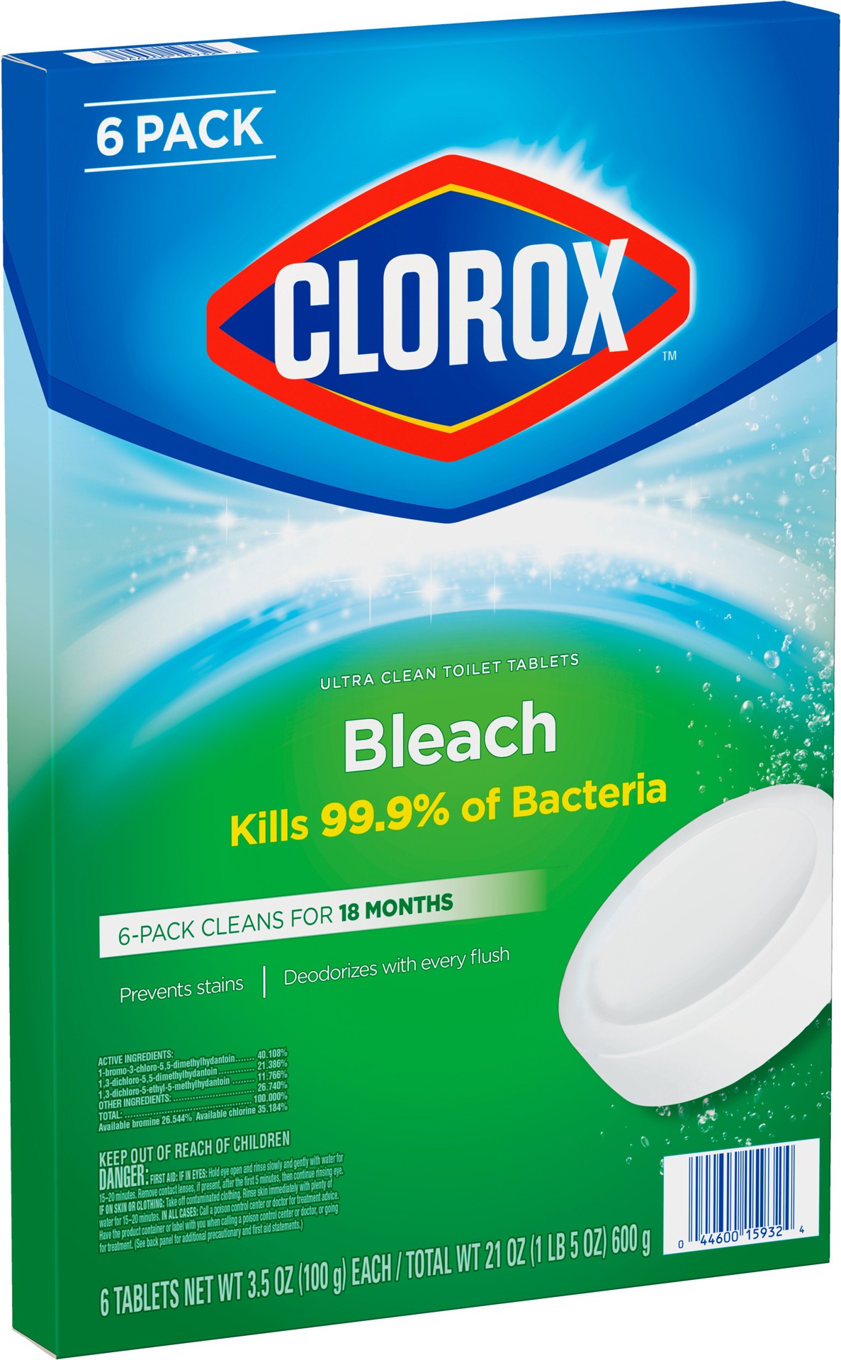 slide 3 of 5, Clorox™ Ultra Clean Toilet Tablets Bleach – 6 Count, 3.5 Ounces Each, 